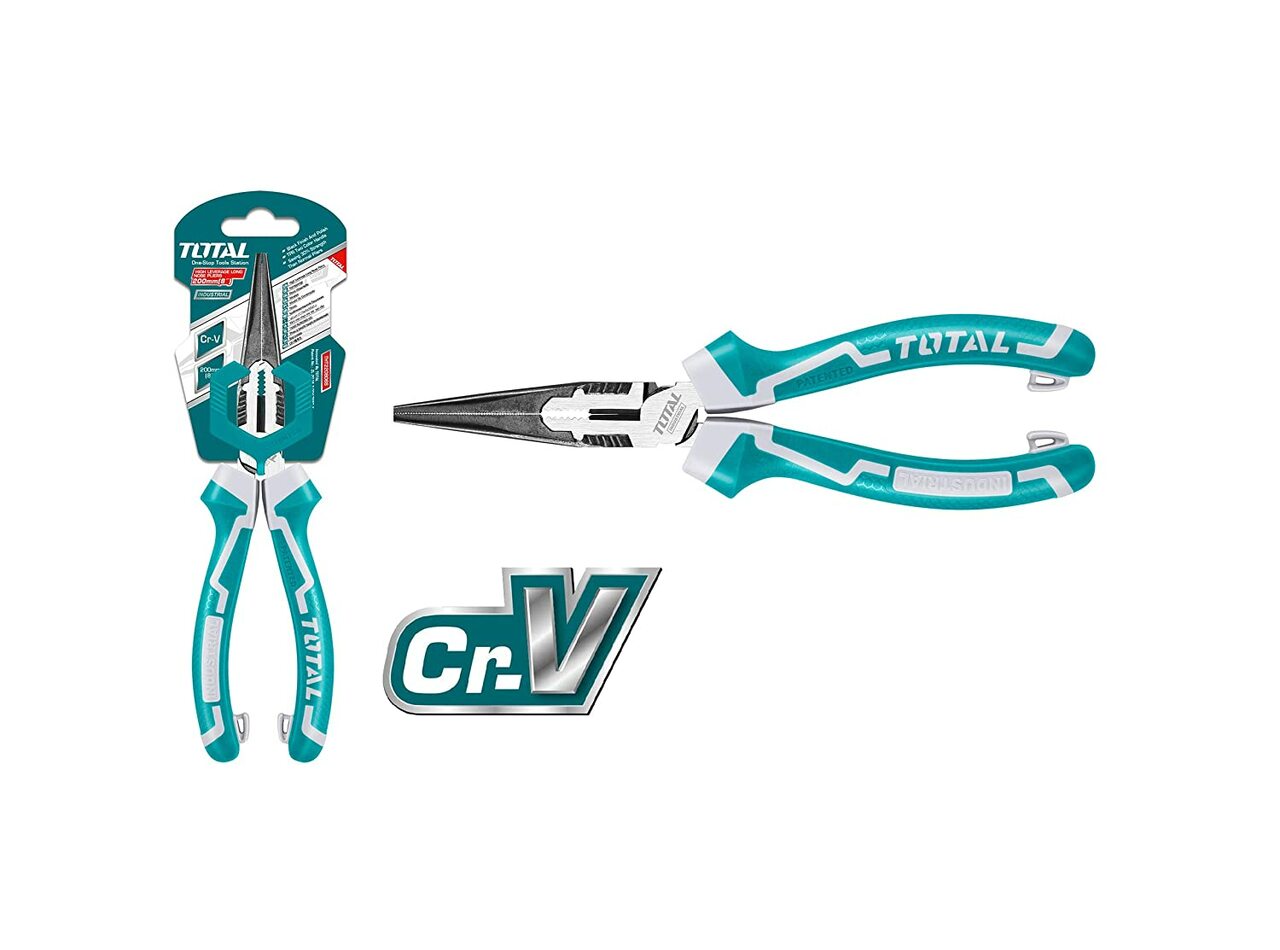 HIGH LEVERAGE LONG NOSE PLIERSSIZE: 200MM (8'') THT220806S