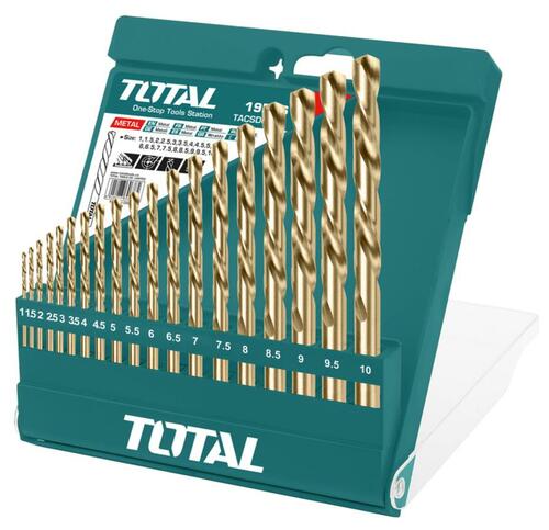 HSS TWIST DRILL BITS SIZE: 1MM -10MM 19PCS/SET TACSD0195