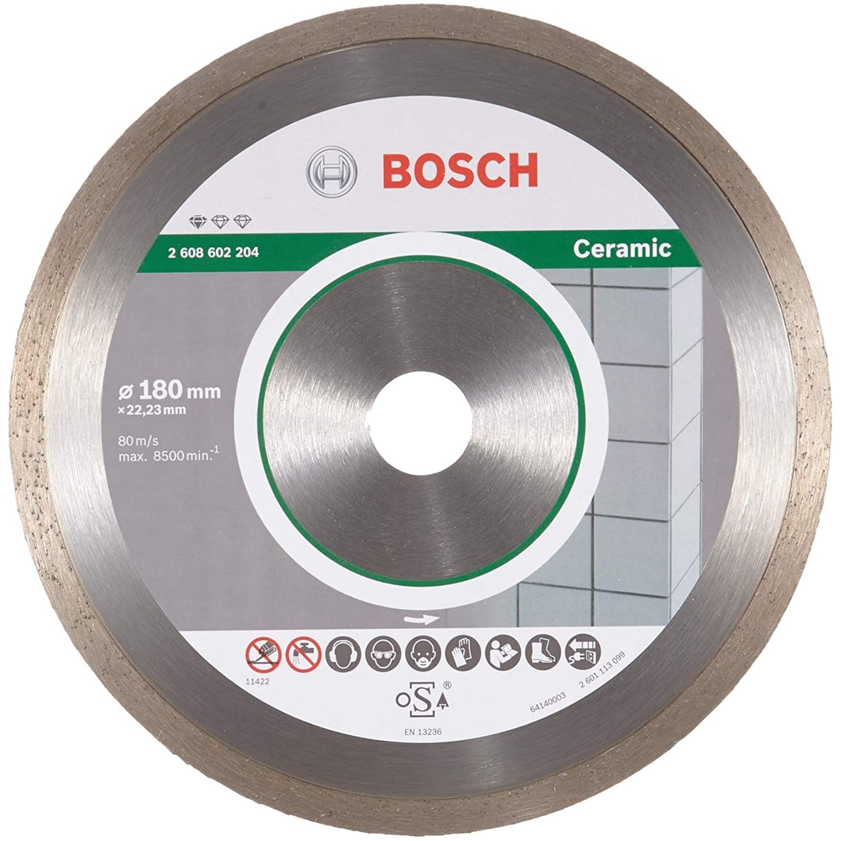 Standard Diamond Disc, Tiles, Ceramic Size 180mm